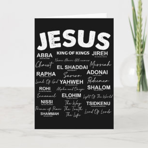 Jesus Is King Names Of God Hebrew Jesus Christian  Card