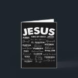 Jesus Is King Names Of God Hebrew Jesus Christian  Card<br><div class="desc">Jesus Is King Names Of God Hebrew Jesus Christian (on Back)</div>