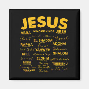 Jesus Is King Names Of God Hebrew Jesus Christian  Magnet
