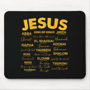 Jesus Is King Names Of God Hebrew Jesus Christian  Mouse Mat