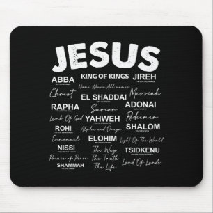 Jesus Is King Names Of God Hebrew Jesus Christian  Mouse Mat