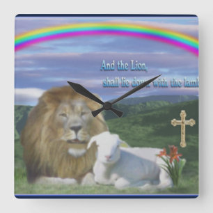 Jesus is King of Kings Square Wall Clock