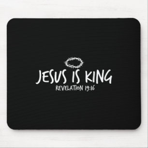 Jesus Is King Revelation 19_16 Christian Faith Jes Mouse Mat