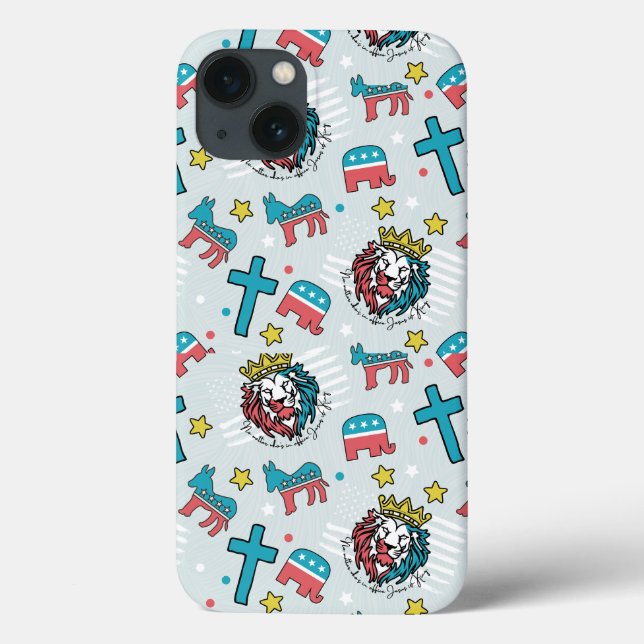 Jesus is King - Seamless Pattern Print Case-Mate iPhone Case (Back)