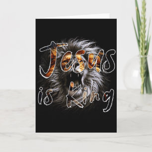 Jesus Is King, The Lion Of Judah Striking Christia Card