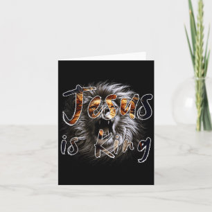 Jesus Is King, The Lion Of Judah Striking Christia Card