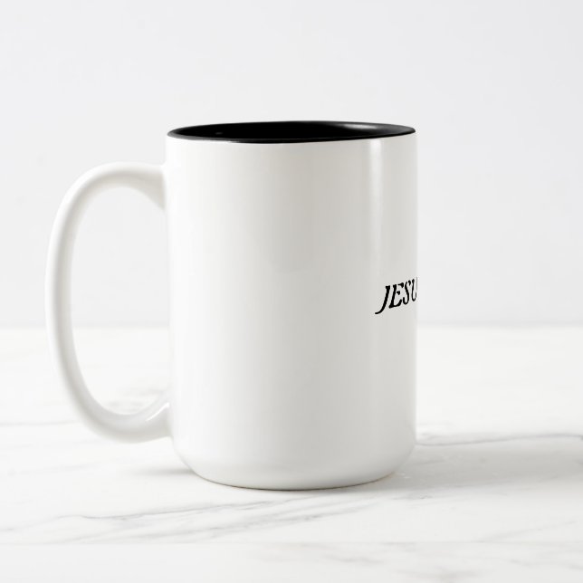 Jesus is king Two-Tone coffee mug (Left)