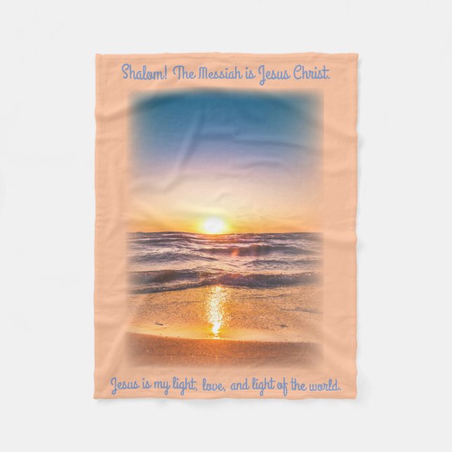 Jesus is Light Beachside Blanket (Front)