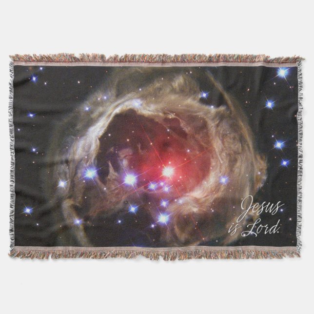 Jesus is Lord 7 Light Echo Throw Blanket (Front)