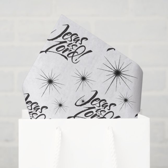 Jesus Is Lord Christian Christmas Lettering Christ Tissue Paper (Gift Bag)