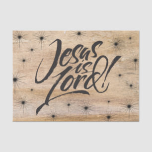 Jesus Is Lord Christian Christmas Wood Christ BIG Tissue Paper