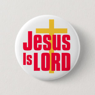 Jesus is Lord christian design 6 Cm Round Badge