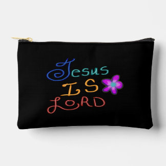 Jesus is LORD Hand Drawn Colourful Script Accessory Pouch