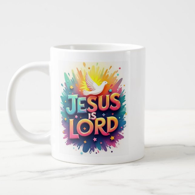 Jesus is Lord  Large Coffee Mug (Left)