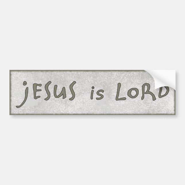 Jesus Is Lord Modern Christian Neutral Tone Bumper Sticker (Front)