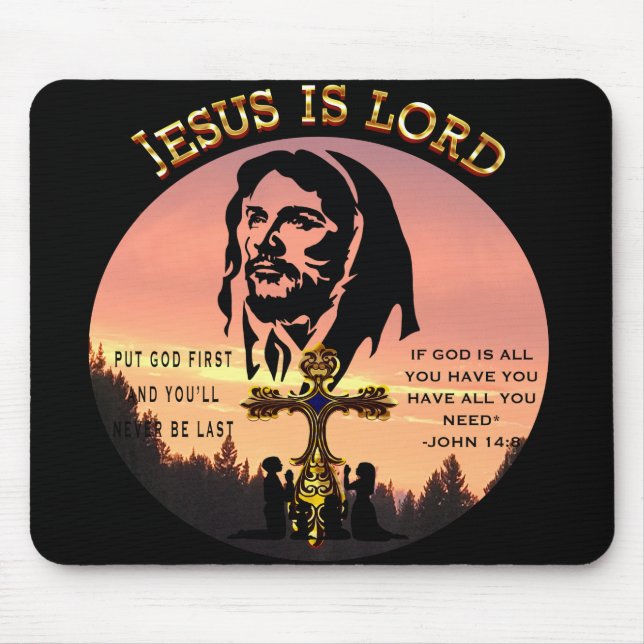 Jesus Is Lord Mouse Mat (Front)
