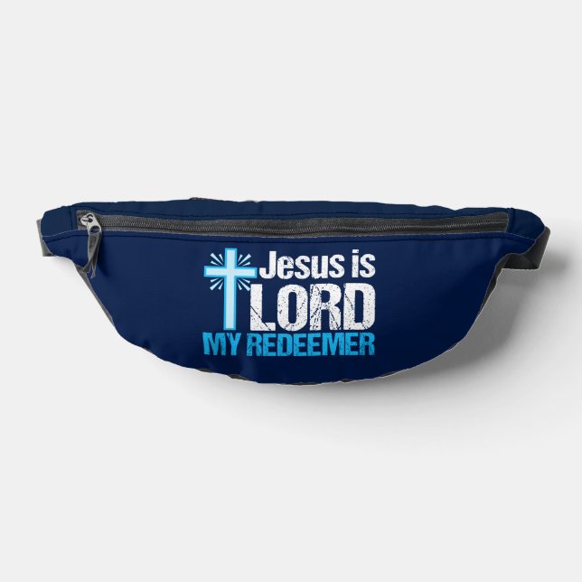 Jesus is Lord My Redeemer Christian Cross Church Bum Bags (Lay Down)