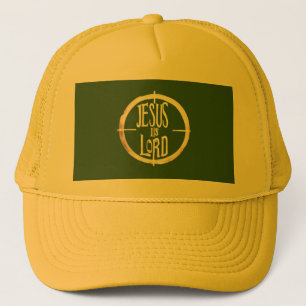 Jesus is Lord Olive Green Logo  Trucker Hat