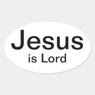 Jesus is Lord Oval Sticker