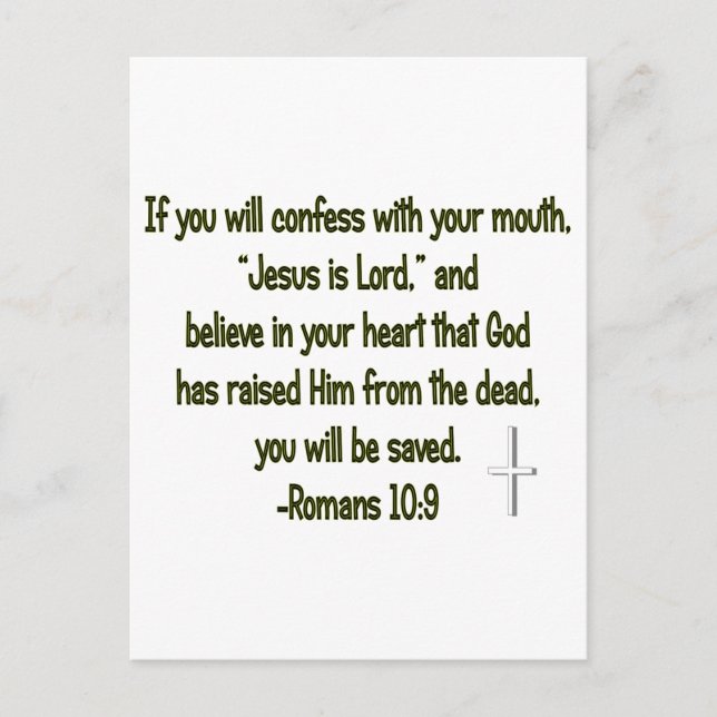 Jesus Is Lord Postcard (Front)