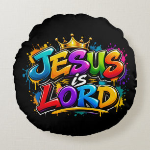Jesus is Lord Round Cushion