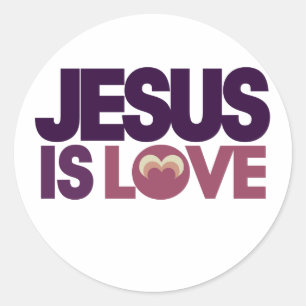 Jesus is Love Classic Round Sticker
