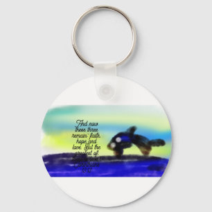 jesus is love key ring