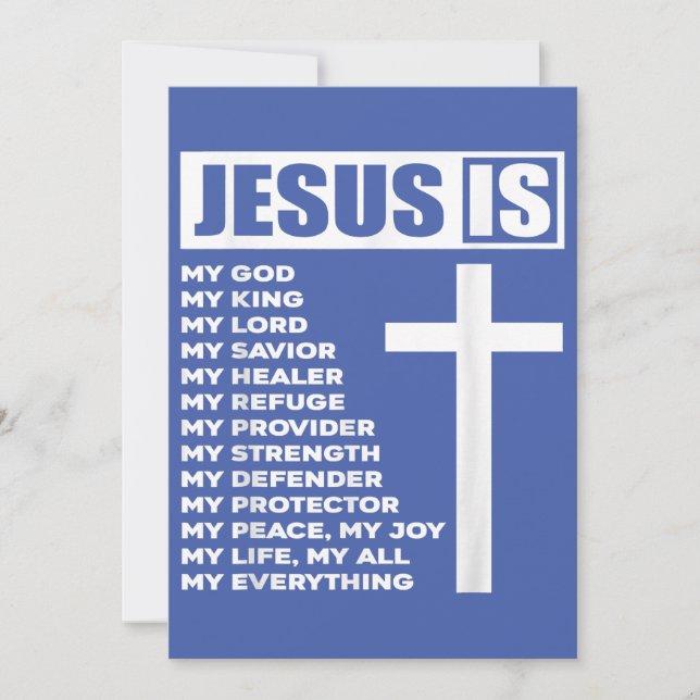 Jesus Is My All My Everything My God Lord Saviour Invitation (Front)