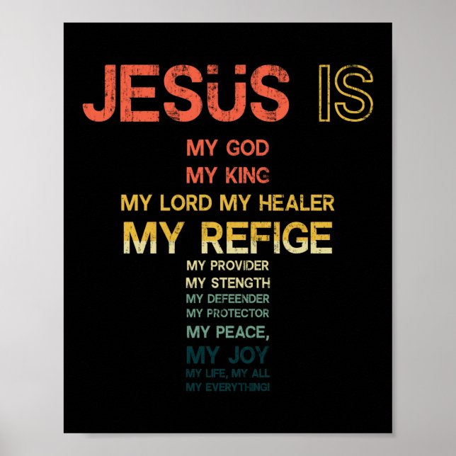 Jesus Is My All My Everything My God Lord Saviour Poster (Front)