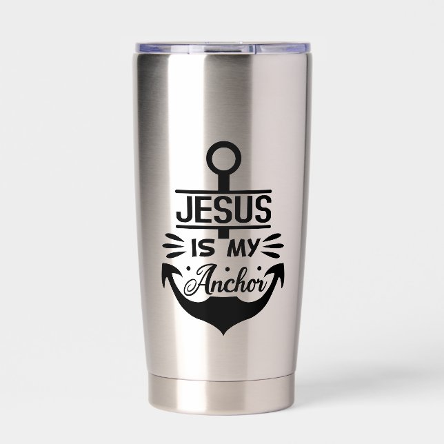 Jesus Is My Anchor Bible Verse Insulated Tumbler (Front)
