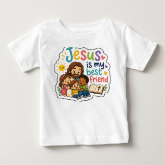 Jesus Is My Best Friend Cute Kids Christian Baby T-Shirt