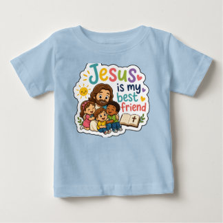 Jesus Is My Best Friend Cute Kids Christian Baby T-Shirt