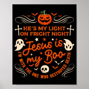 Jesus Is My Boo Christian Halloween Ghost Pumpkin Poster