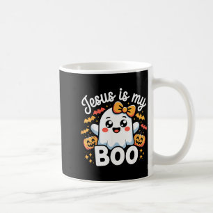 Jesus is My Boo Cute Ghost Halloween Design Coffee Mug