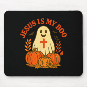 Jesus Is My Boo Shirt Cute Christian Ghost Hallowe Mouse Mat