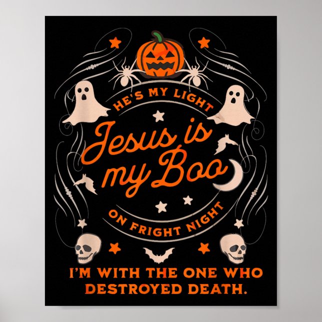 Jesus Is My Boo Soky Christian Funny Halloween  Poster (Front)
