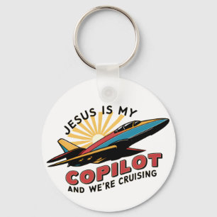 Jesus Is My Copilot And We're Cruising Funny Key Ring