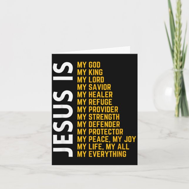 Jesus Is My Everything Christian God Jesus Religio Card (Front)