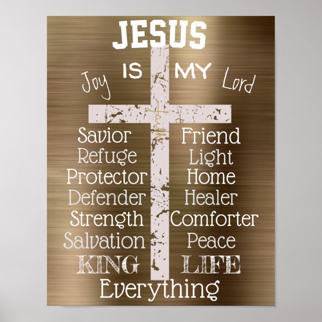 Jesus is my Everything List Christian Poster (Front)
