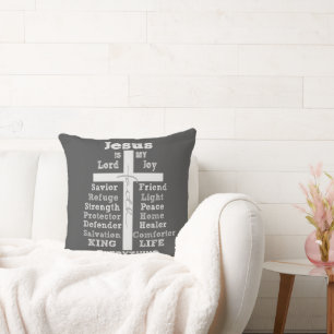 Jesus is my Everything Quote Christian Cushion