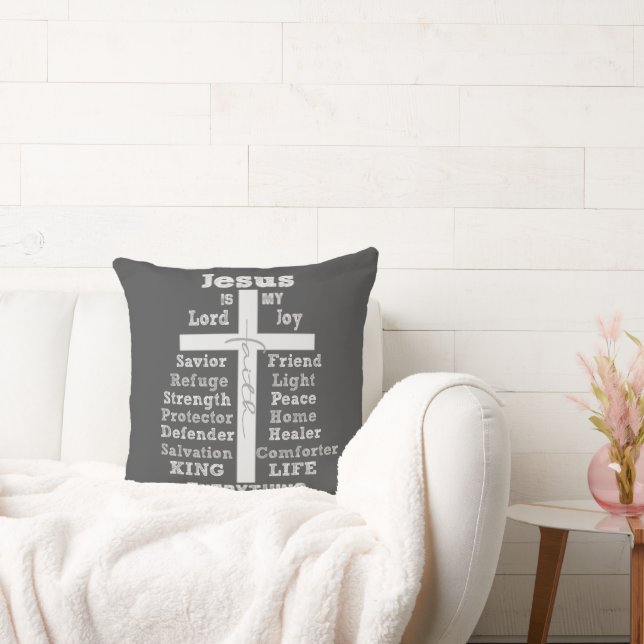 Jesus is my Everything Quote Christian Cushion (Couch)