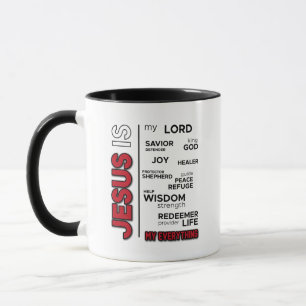 Jesus is my Everything Word Cloud Mug