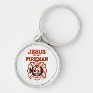 JESUS IS MY FIREMAN KEY RING