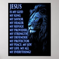 Jesus Is My God King My Lord My Saviour Blue Chris