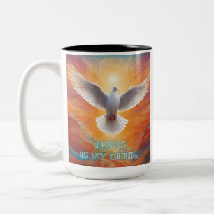 Jesus Is My Guide Two-Tone Coffee Mug