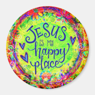 Jesus is my Happy Place Inspirivity Religious Magnet