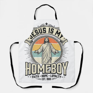 Jesus Is My Homeboy Vintage Religious Shirt Apron