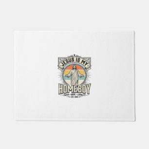 Jesus Is My Homeboy Vintage Religious Shirt Doormat