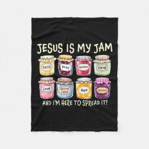 Jesus Is My Jam And Im Here To Spread Christian Bi Fleece Blanket