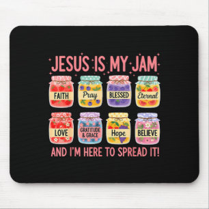 Jesus Is My Jam And Im Here To Spread Christian Fa Mouse Mat